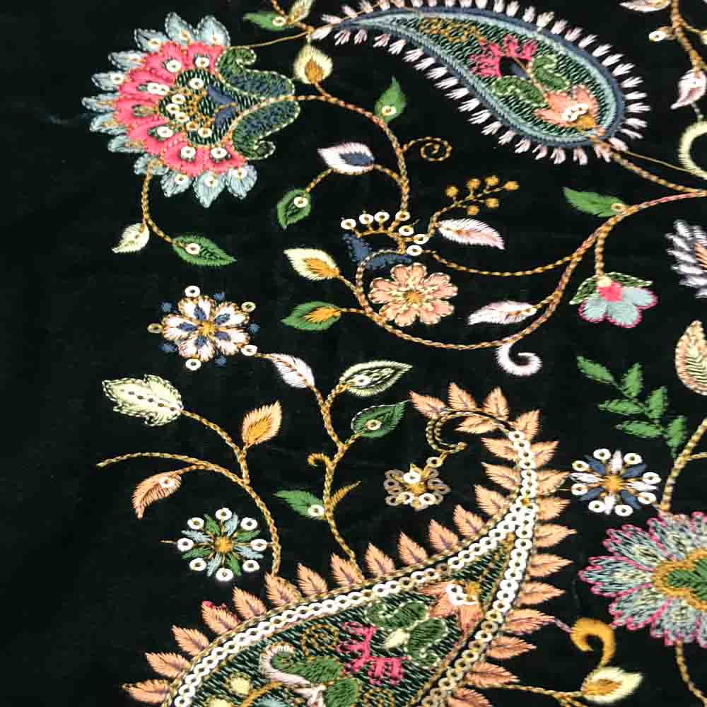 Buy Embroidered Velvet in India | Saroj Fabrics