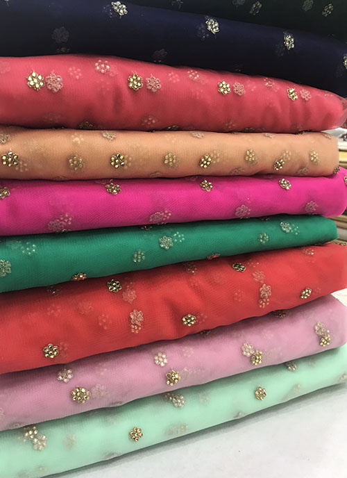 Shop 600+ Motifs Embriodered Fabrics Online | Saroj Fabrics