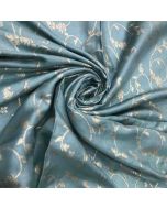 Grey Dupion Silk Banarasi Fabric