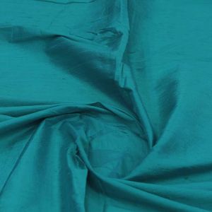 Light Firozee Blue 100 gms Pure Raw Silk Fabric
