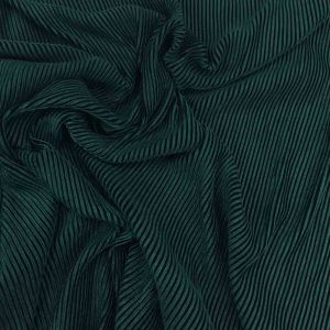 Bottle Green Pleated Velvet Fabric 60 Inches Width