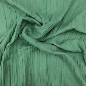Sea Green Pleated Cotton Fabric 56 Inches Width
