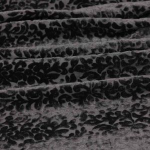 Black Velvet Brasso Fabric with Overall Abstract Design