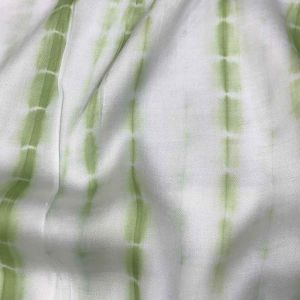 Pista Green Tye Dye Shibori Cotton Satin Fabric