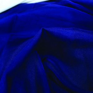 Navy Blue Viscose Organza Fabric
