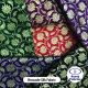 Purple Floral Jaal Design Banarasi Brocade Fabric