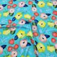  Sky Blue Floral Print Rayon Cotton Fabric 54 Inches Width 
