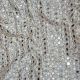  Beige Shimmer Pure Tissue Fabric With  Mirror Embroidery 