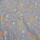  Sky Blue Mul Chanderi or Maheshwari Silk Fabric Floral Embroidery 