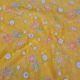  Yellow Mul Chanderi or Maheshwari Silk Fabric Floral Embroidery 