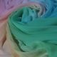 Blue / Pink / Peach / Green Viscose Georgette Fabric with 4 D Shaded