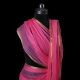 Light Pink Viscose Chiffon Fabric With Zari Patti Border