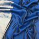 English Blue Two Tone Shimmer Barfi Satin Fabric With Border