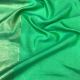 Sea Green Soft Dupion Silk Fabric With Shimmer Border