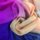 Purple / Peach 4 Colors Ombre Shaded Georgette Fabric