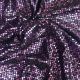 Black Lycra Stretch Fabric with Pink Square Sequins Embroidery