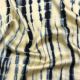 Beige Black Tie Dye Shibori Cotton Satin Fabric