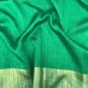  Green Nysa Silk Fabric with Shimmer Border 