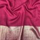  Maroon Nysa Silk Fabric with Shimmer Border 