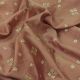 Light Brown Chanderi Fabric with Sequins Geometric Motifs Embroidery