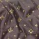 English Brown Chanderi Fabric with Sequins Geometric Motifs Embroidery