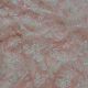 Peach Pure Organza Silk Fabric with Heavy Floral Embroidery