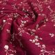 Maroon Dupion Silk Fabric with Premium Floral Embroidery