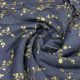 Dark Grey Dupion Silk Fabric with Premium Floral Embroidery
