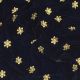 Navy Blue Velvet Fabric with Zari Floral Embroidery