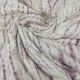 White / Purple Mulmul Cotton Embroidey Fabric with Tye-Dye Print
