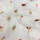 Off-White Lucknowi Chikan Embroidery Kora Cotton Fabric