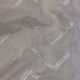 Cream Pure Chanderi Silk Fabric With Chevron Embroidery