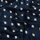 Navy Blue Pure Chanderi Silk Fabric Floral Motifs Embroidery