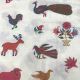 Beige Cotton Embroidery Fabric Premium Navratri Collection