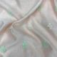 Light Peach Pure Silk Chanderi Fabric Floral Motifs Embroidery
