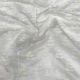 White Pure Silk Chanderi Fabric With Floral Thread Embroidery (Dyeable)