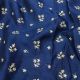 Navy Blue Dupion Silk Fabric Floral Zari Motifs Embroidery 