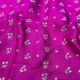 Rani Pink Dupion Silk Fabric Floral Zari Motifs Embroidery 