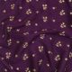 Purple  Dupion Silk Fabric Floral Zari Motifs Embroidery 