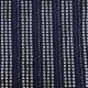 Navy Blue Velvet Fabric with Stripes Sequins Embroidery
