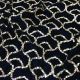 Navy Blue Velvet Fabric with Zari Sequins Embroidery