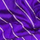 Purple Dupion Silk Fabric With Leheriya Stripes Embroidery