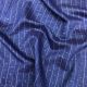 Purplish Blue Chanderi Cotton Fabric with Stripes Sequence Embroidery