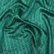 Bottle Green Chanderi Cotton Fabric with Stripes Sequence Embroidery