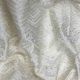 White Lucknowi Chikan Chevron Embroidery Dupion Silk Fabric (Dyeable)