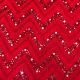 Red Net Fabric with Chevron Sequins Embroidery