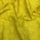 Yellow Lucknowi Chikan Thread Embroidery Slub Dupion Fabric