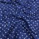 Navy Blue Swiss Cotton Fabric Bandhani Print With Sequence Embroidery 