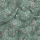 Pastel Sea Green Pure Organza Silk Fabric with Floral Embroidery