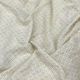 White Lucknowi Chikan Checks Embroidery Georgette Fabric (Dyeable) 